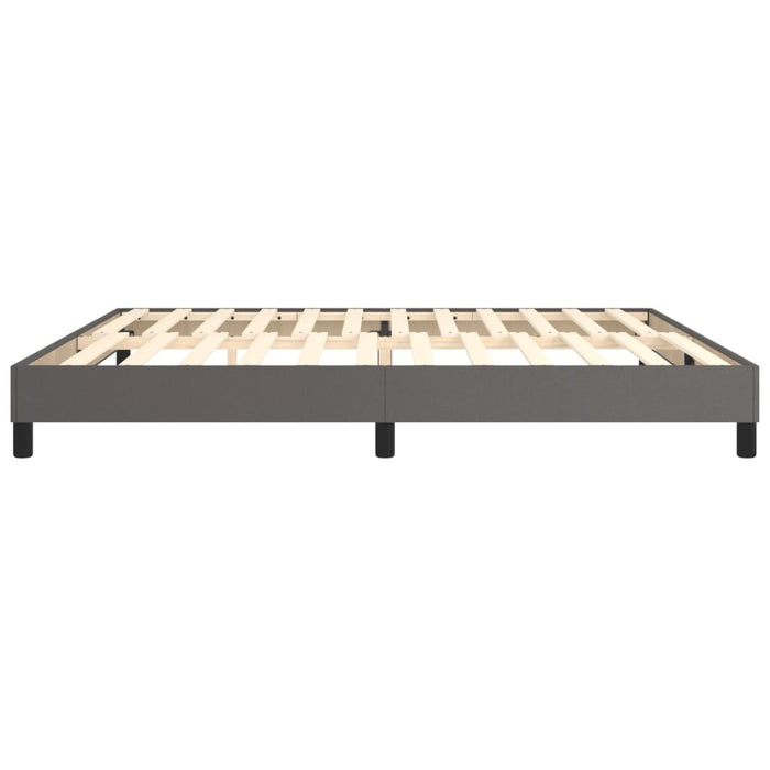 Cadru de pat cu arcuri, gri, 200x200 cm, piele ecologică WALTI