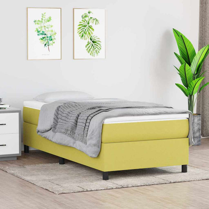 Cadru de pat cu arcuri, verde, 100x200 cm, textil - WALTI WALTI