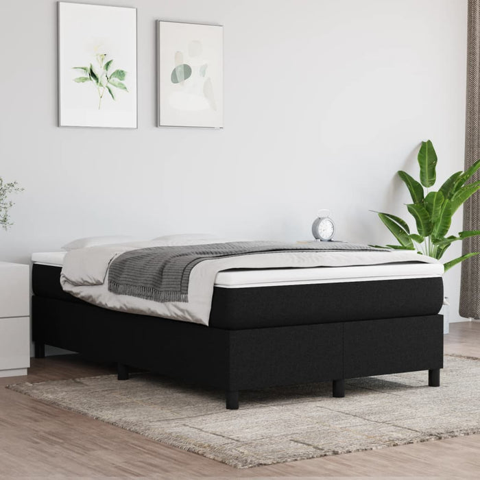 Cadru de pat cu arcuri, negru, 120x200 cm, textil WALTI