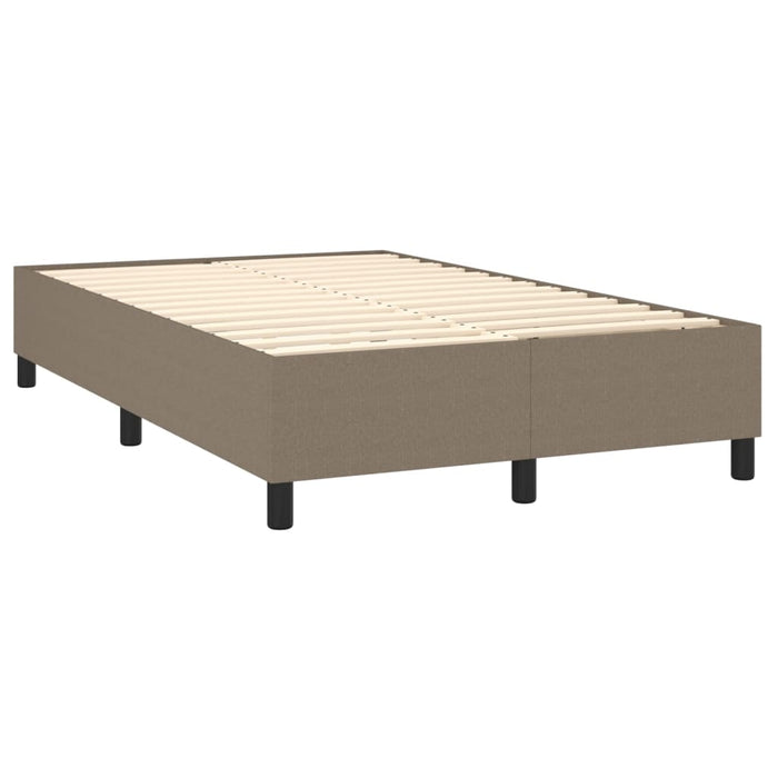 Cadru de pat cu arcuri, gri taupe, 120x200 cm, textil WALTI
