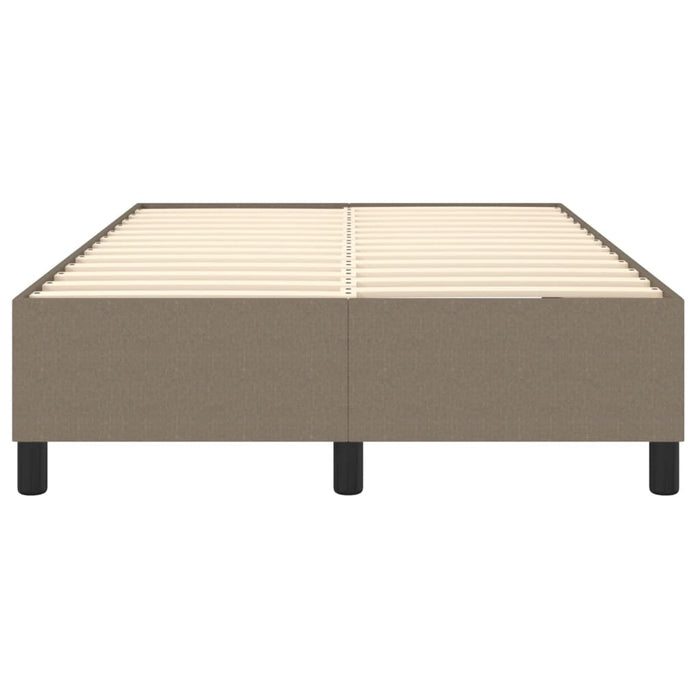 Cadru de pat cu arcuri, gri taupe, 120x200 cm, textil WALTI