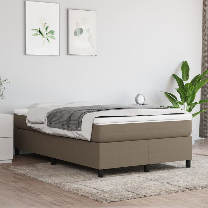 Cadru de pat cu arcuri, gri taupe, 120x200 cm, textil WALTI