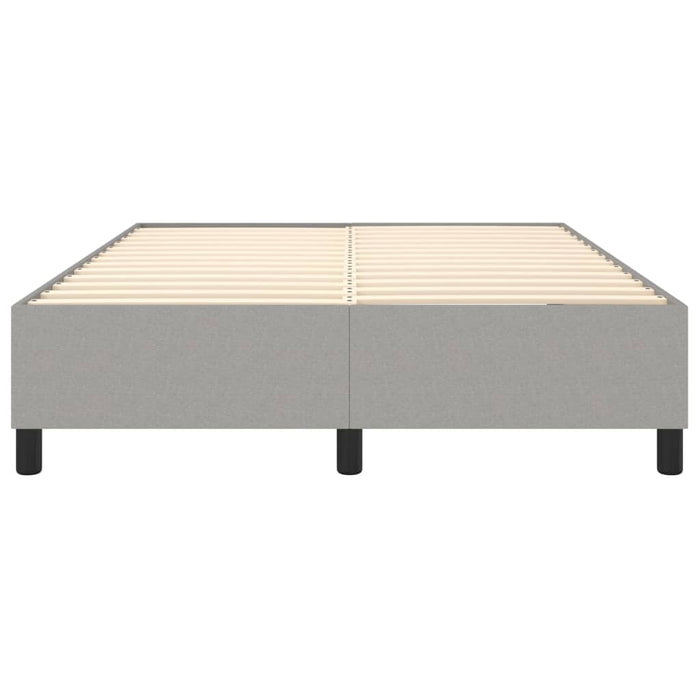 Cadru de pat cu arcuri, gri deschis, 140x190 cm, textil WALTI