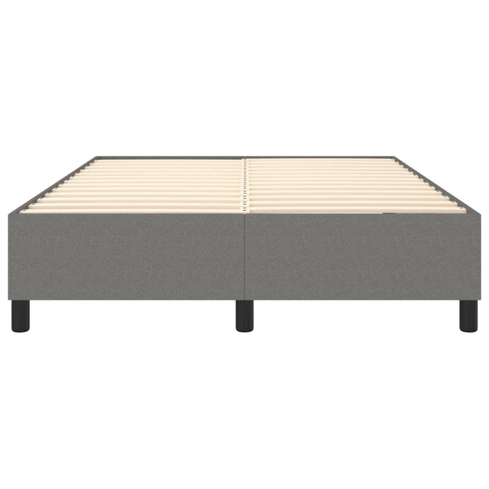 Cadru de pat cu arcuri, gri închis, 140x190 cm, textil WALTI