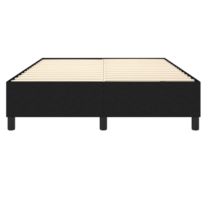 Cadru de pat cu arcuri, negru, 140x190 cm, textil WALTI