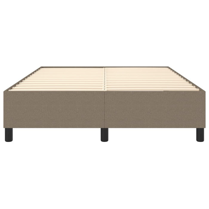 Cadru de pat cu arcuri, gri taupe, 140x190 cm, textil WALTI