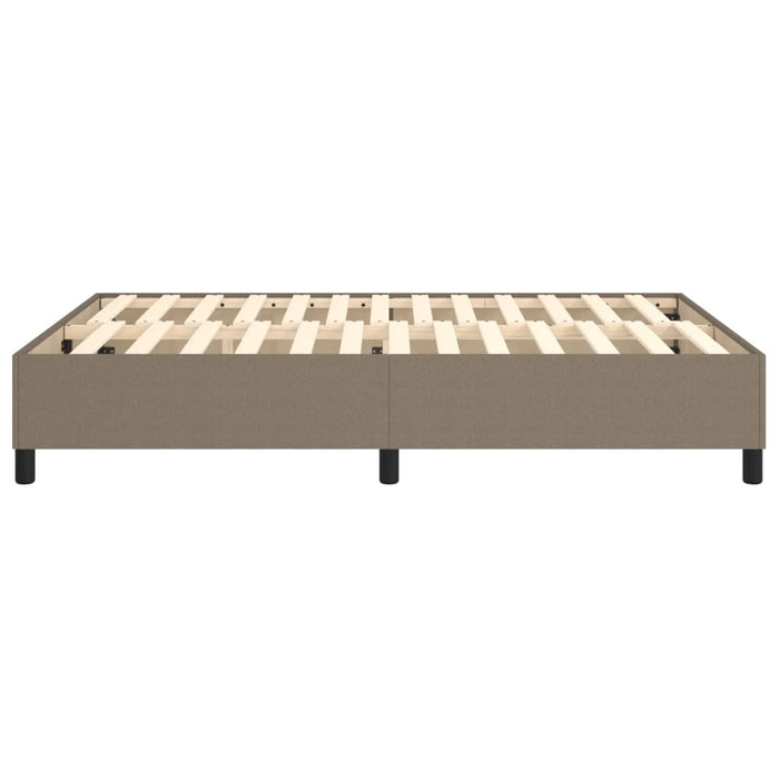 Cadru de pat cu arcuri, gri taupe, 140x190 cm, textil WALTI