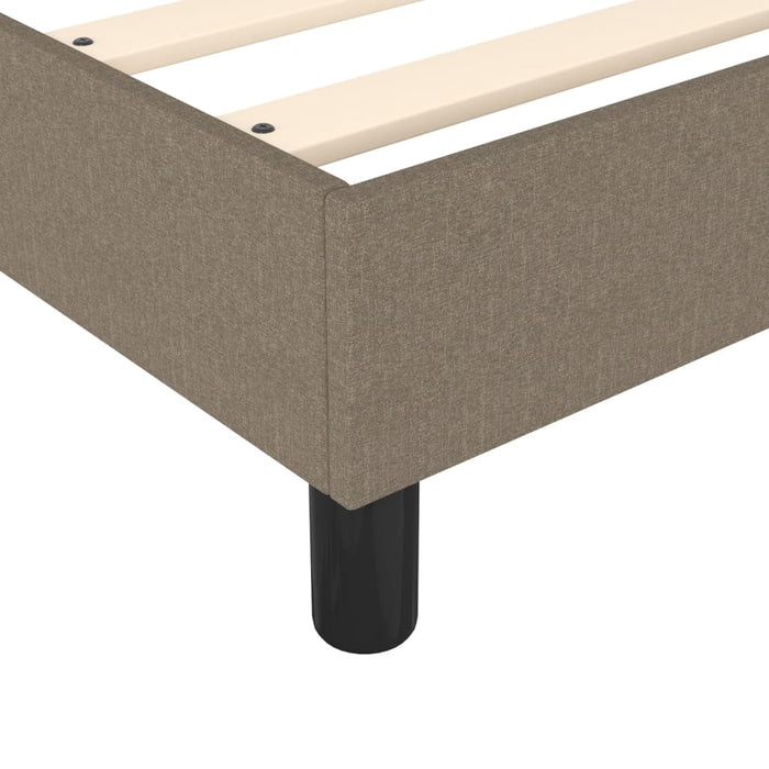 Cadru de pat cu arcuri, gri taupe, 140x190 cm, textil WALTI