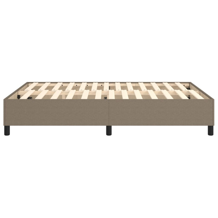 Cadru de pat cu arcuri, gri taupe, 140x200 cm, textil WALTI