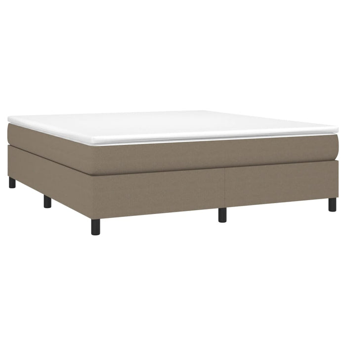 Cadru de pat cu arcuri, gri taupe, 180x200 cm, textil WALTI