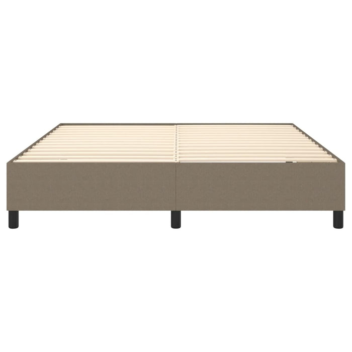 Cadru de pat cu arcuri, gri taupe, 180x200 cm, textil WALTI