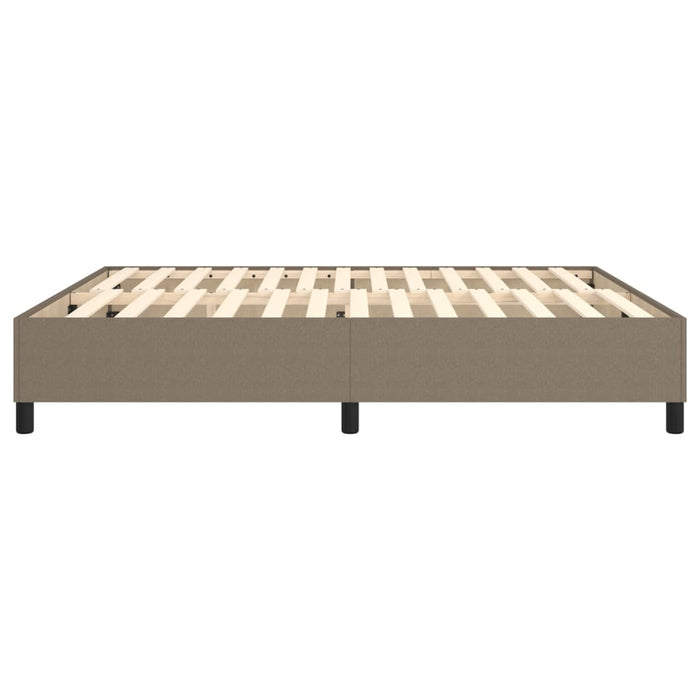 Cadru de pat cu arcuri, gri taupe, 180x200 cm, textil WALTI