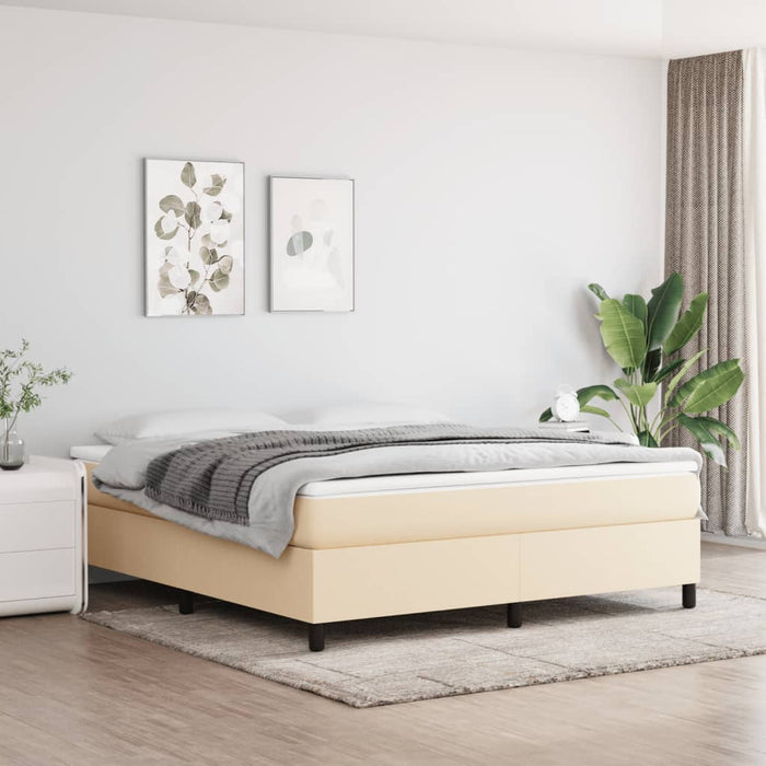 Cadru de pat cu arcuri, crem, 180x200 cm, textil - WALTI WALTI