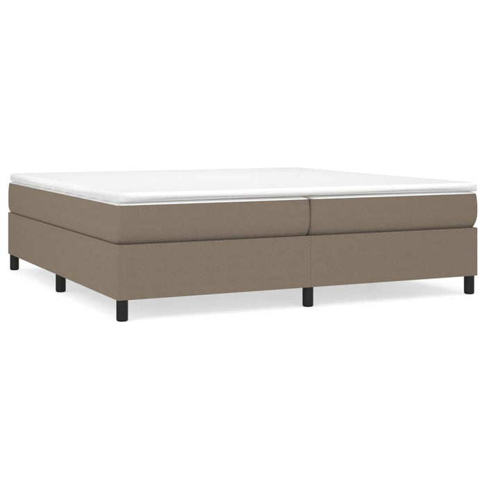 Cadru de pat cu arcuri, gri taupe, 200x200 cm, textil WALTI