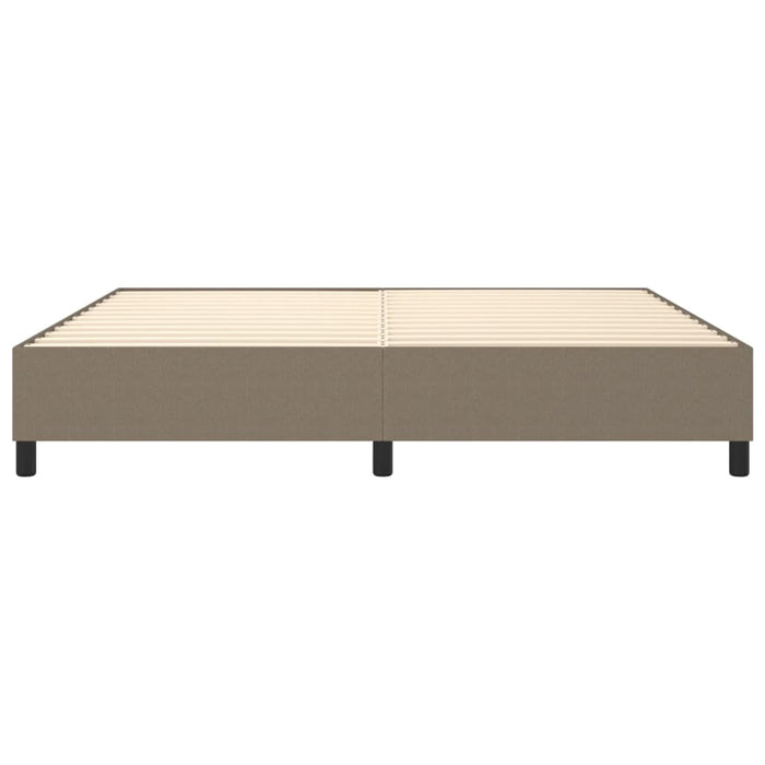 Cadru de pat cu arcuri, gri taupe, 200x200 cm, textil WALTI