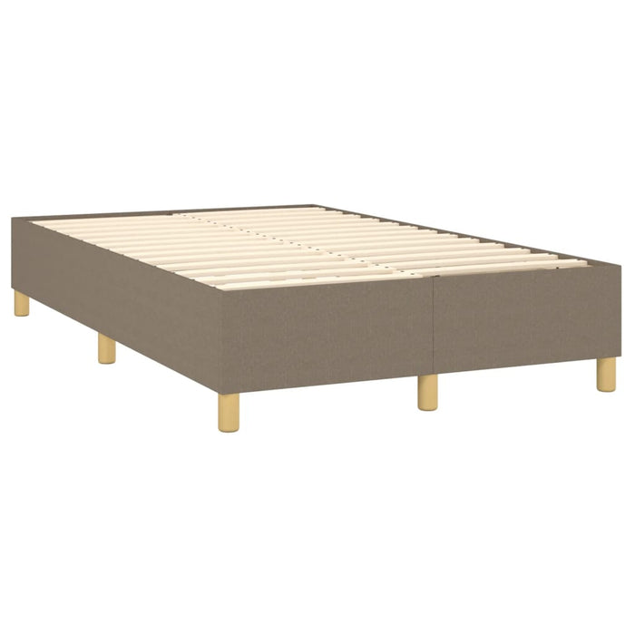Cadru de pat cu arcuri, gri taupe, 120x200 cm, textil WALTI