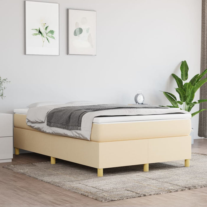 Cadru de pat cu arcuri, crem, 120x200 cm, textil WALTI