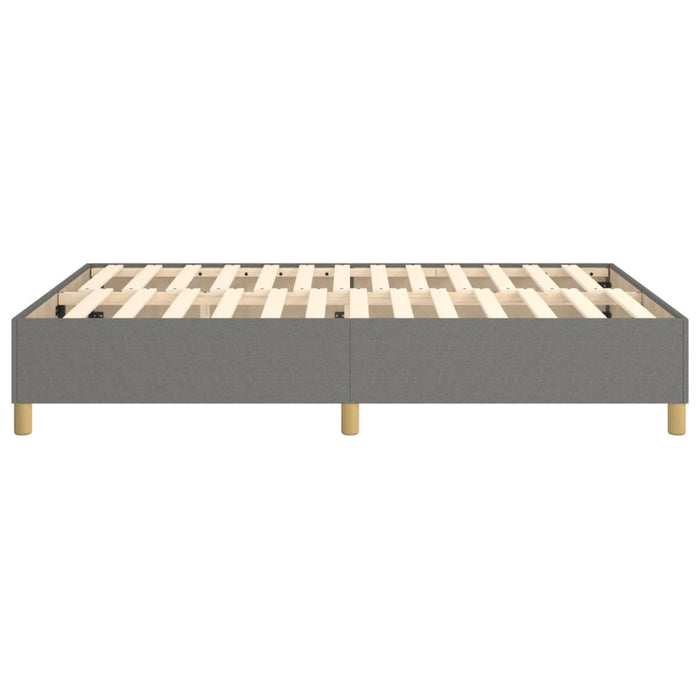 Cadru de pat cu arcuri, gri închis, 140x190 cm, textil WALTI