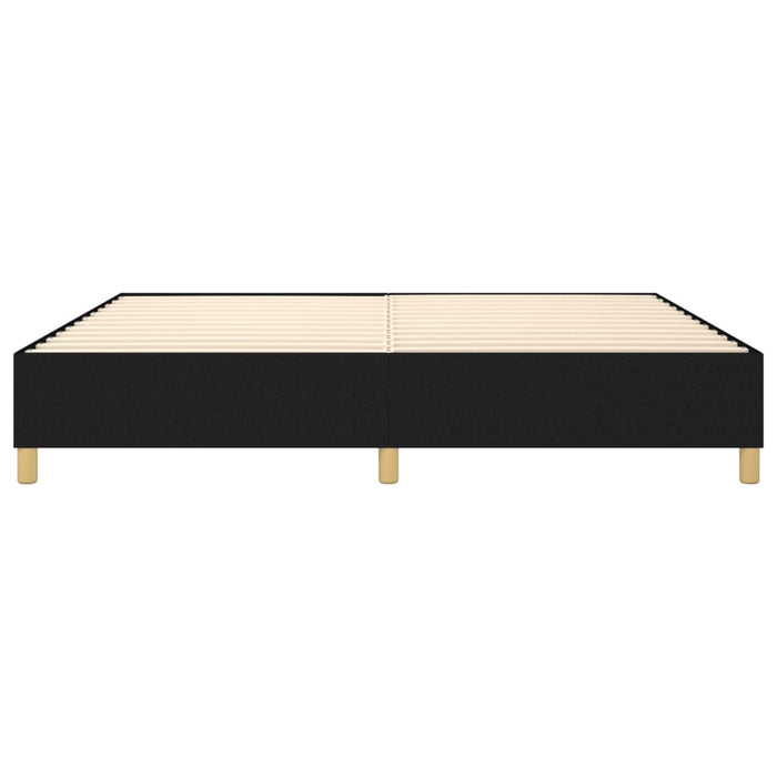 Cadru de pat cu arcuri, negru, 140x190 cm, textil WALTI