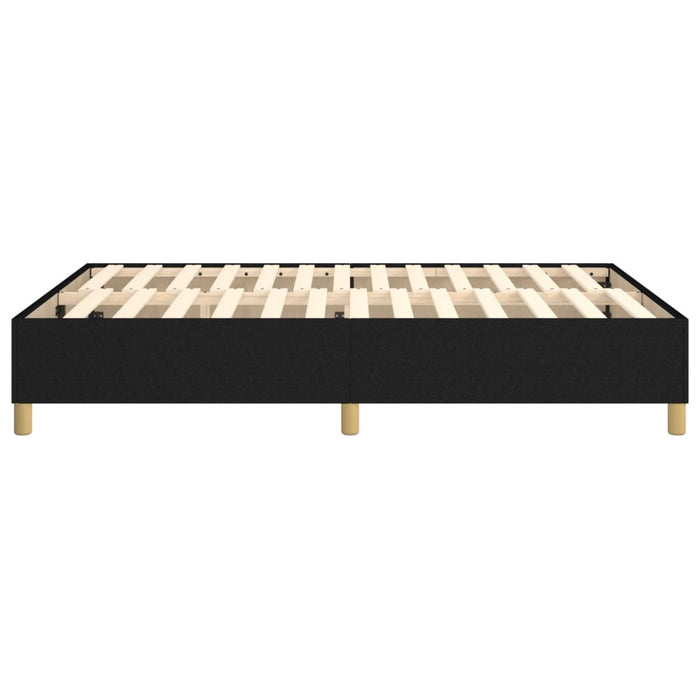 Cadru de pat cu arcuri, negru, 140x190 cm, textil WALTI