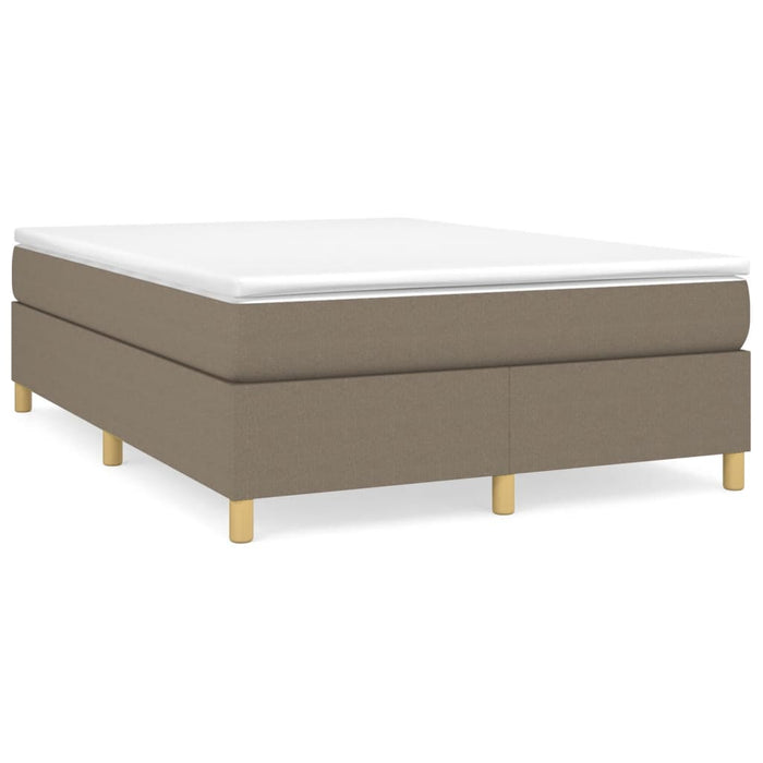 Cadru de pat cu arcuri, gri taupe, 140x190 cm, textil WALTI