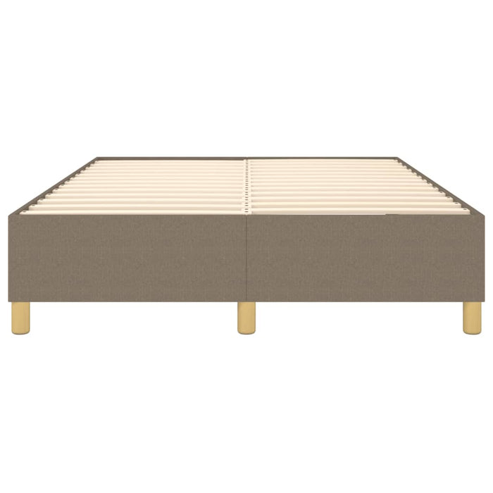 Cadru de pat cu arcuri, gri taupe, 140x190 cm, textil WALTI