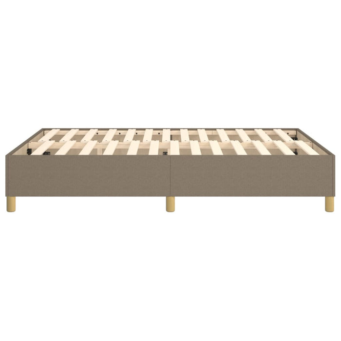 Cadru de pat cu arcuri, gri taupe, 140x190 cm, textil WALTI