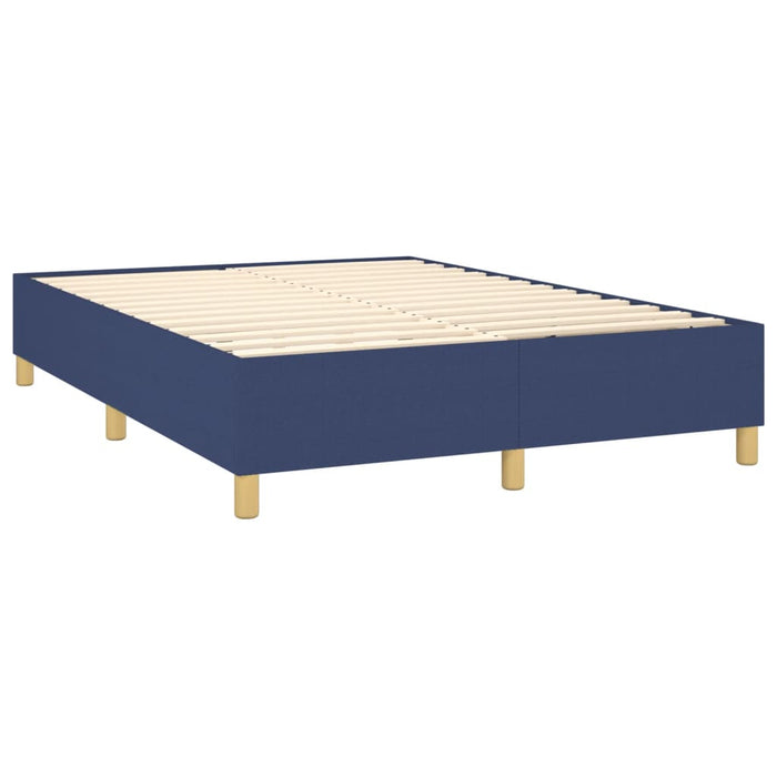 Cadru de pat cu arcuri, albastru, 140x200 cm, textil WALTI