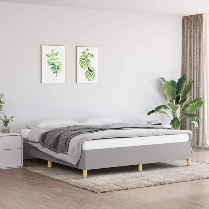 Cadru de pat cu arcuri, gri deschis, 160x200 cm, textil WALTI