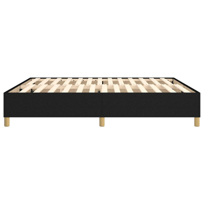 Cadru de pat cu arcuri, negru, 180x200 cm, textil WALTI