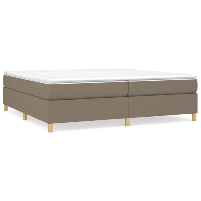 Cadru de pat cu arcuri, gri taupe, 200x200 cm, textil WALTI
