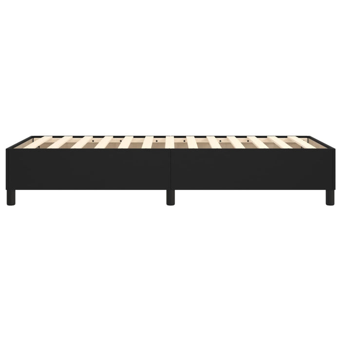 Cadru de pat cu arcuri, negru, 90x190 cm, piele ecologică WALTI