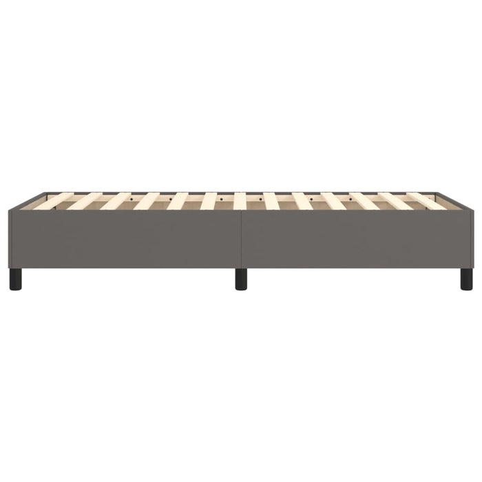 Cadru de pat cu arcuri, gri, 90x190 cm, piele ecologică WALTI