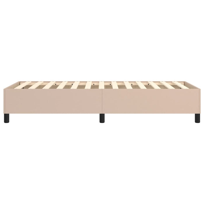 Cadru de pat cu arcuri, cappuccino, 90x190 cm, piele ecologică WALTI