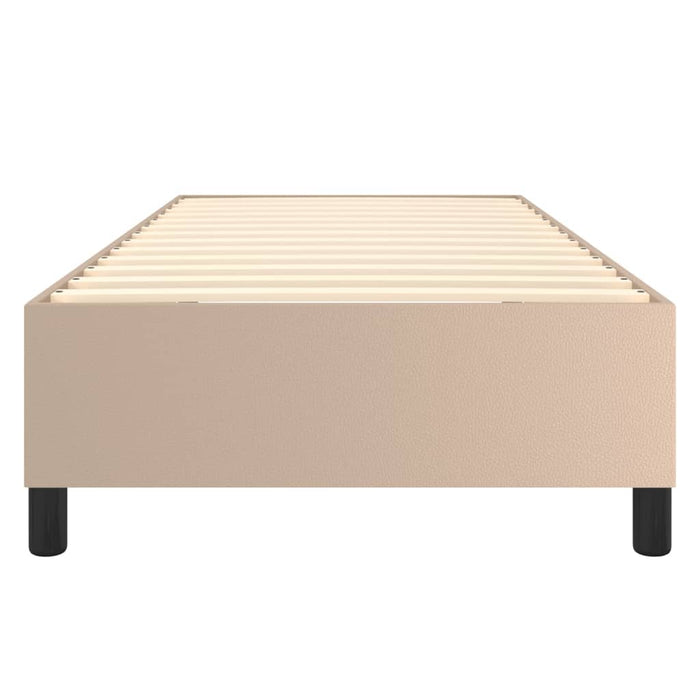 Cadru de pat cu arcuri, cappuccino, 90x200 cm, piele ecologică WALTI