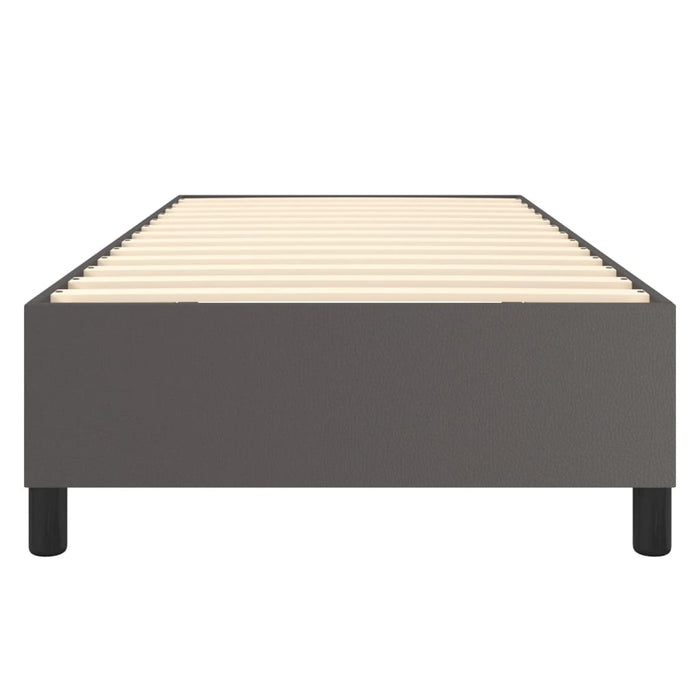 Cadru de pat cu arcuri, gri, 100x200 cm, piele ecologică WALTI
