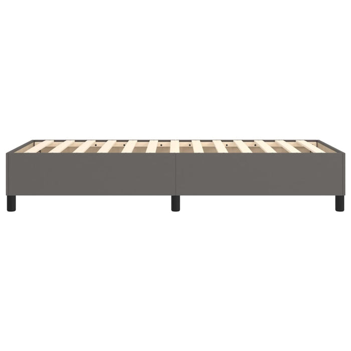 Cadru de pat cu arcuri, gri, 100x200 cm, piele ecologică WALTI