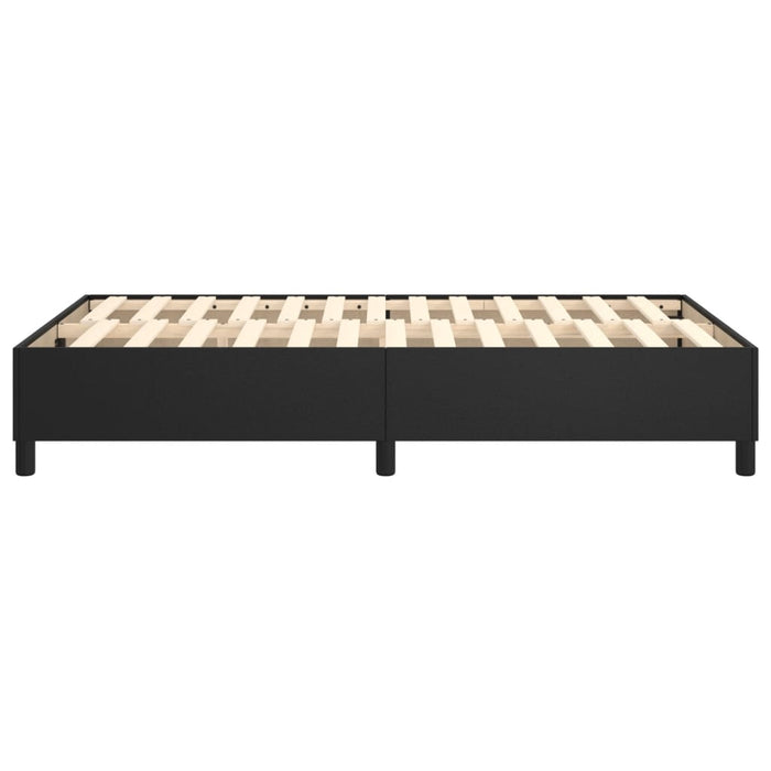 Cadru de pat cu arcuri, negru, 120x200 cm, piele ecologică WALTI
