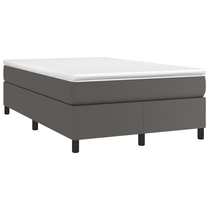 Cadru de pat cu arcuri, gri, 120x200 cm, piele ecologică WALTI