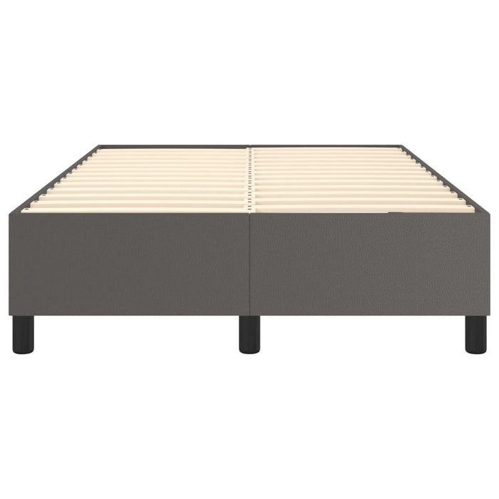 Cadru de pat cu arcuri, gri, 120x200 cm, piele ecologică WALTI