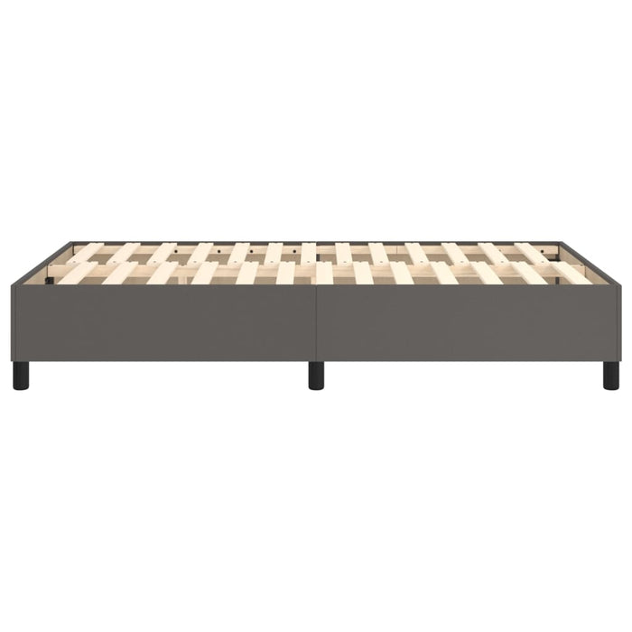 Cadru de pat cu arcuri, gri, 120x200 cm, piele ecologică WALTI