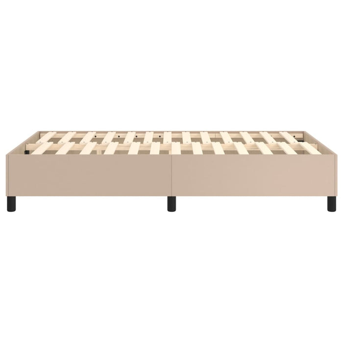 Cadru de pat cu arcuri, cappuccino, 120x200 cm, piele ecologică WALTI