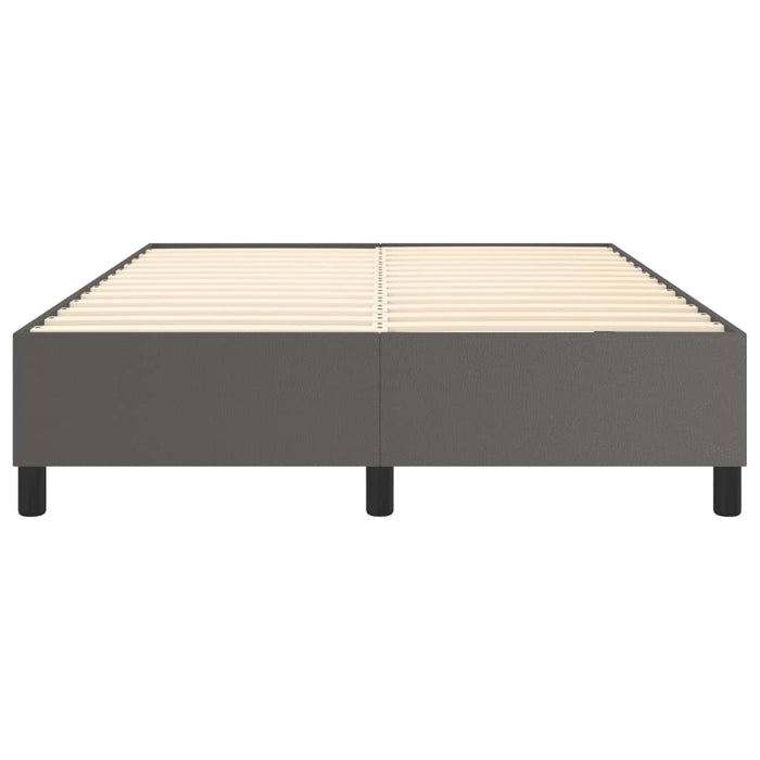 Cadru de pat cu arcuri, gri, 140x200 cm, piele ecologică WALTI
