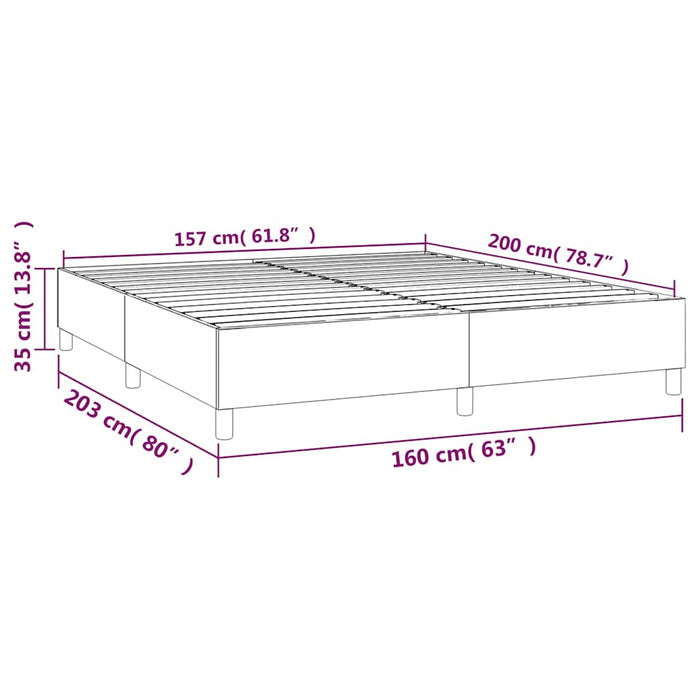Cadru de pat cu arcuri, crem, 160x200 cm, piele ecologică WALTI