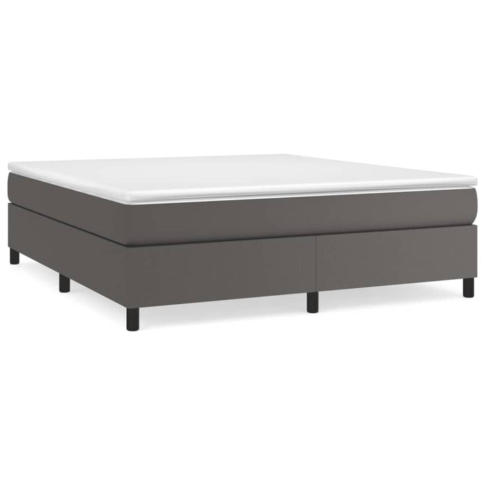 Cadru de pat cu arcuri, gri, 160x200 cm, piele ecologică - WALTI WALTI