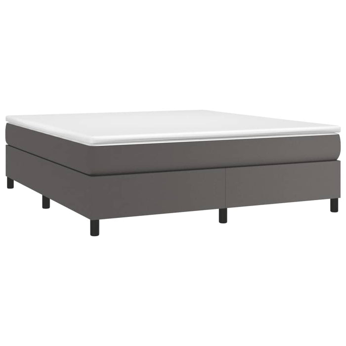 Cadru de pat cu arcuri, gri, 160x200 cm, piele ecologică - WALTI WALTI