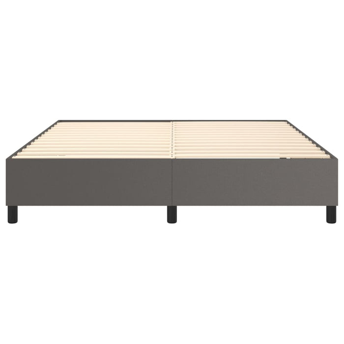 Cadru de pat cu arcuri, gri, 160x200 cm, piele ecologică - WALTI WALTI