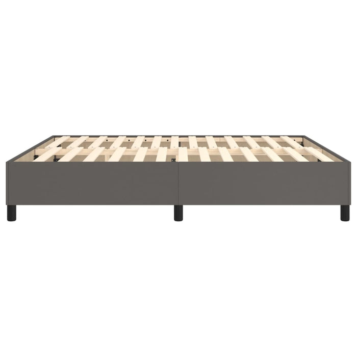 Cadru de pat cu arcuri, gri, 160x200 cm, piele ecologică - WALTI WALTI