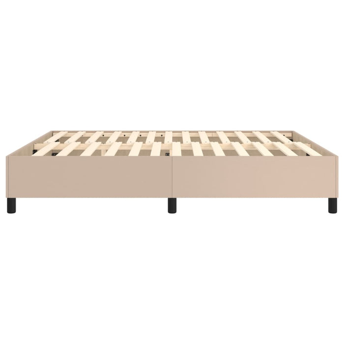 Cadru de pat cu arcuri, cappuccino, 160x200 cm, piele ecologică WALTI