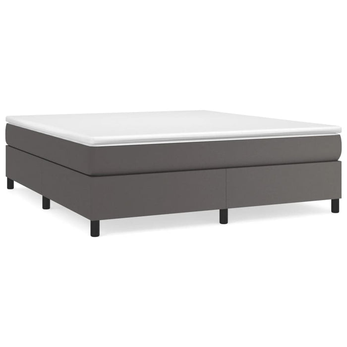 Cadru de pat cu arcuri, gri, 180x200 cm, piele ecologică WALTI